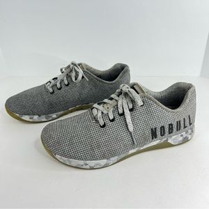 Nobull Men’s Trainer Shoes Arctic Gray Fabric Camo Gum Sole Size 11